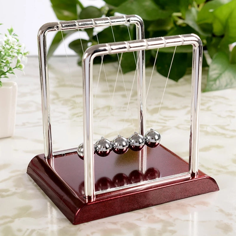 Classic Newton's Cradle Pendulum - Executive Desk Decor & Stress Relief