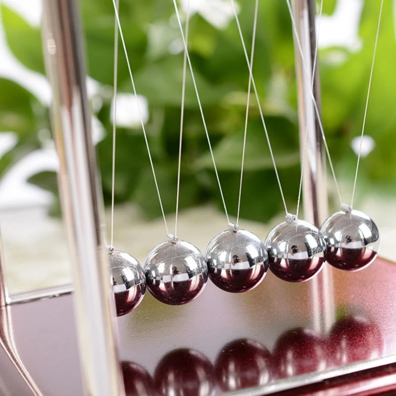 Classic Newton's Cradle Pendulum - Executive Desk Decor & Stress Relief