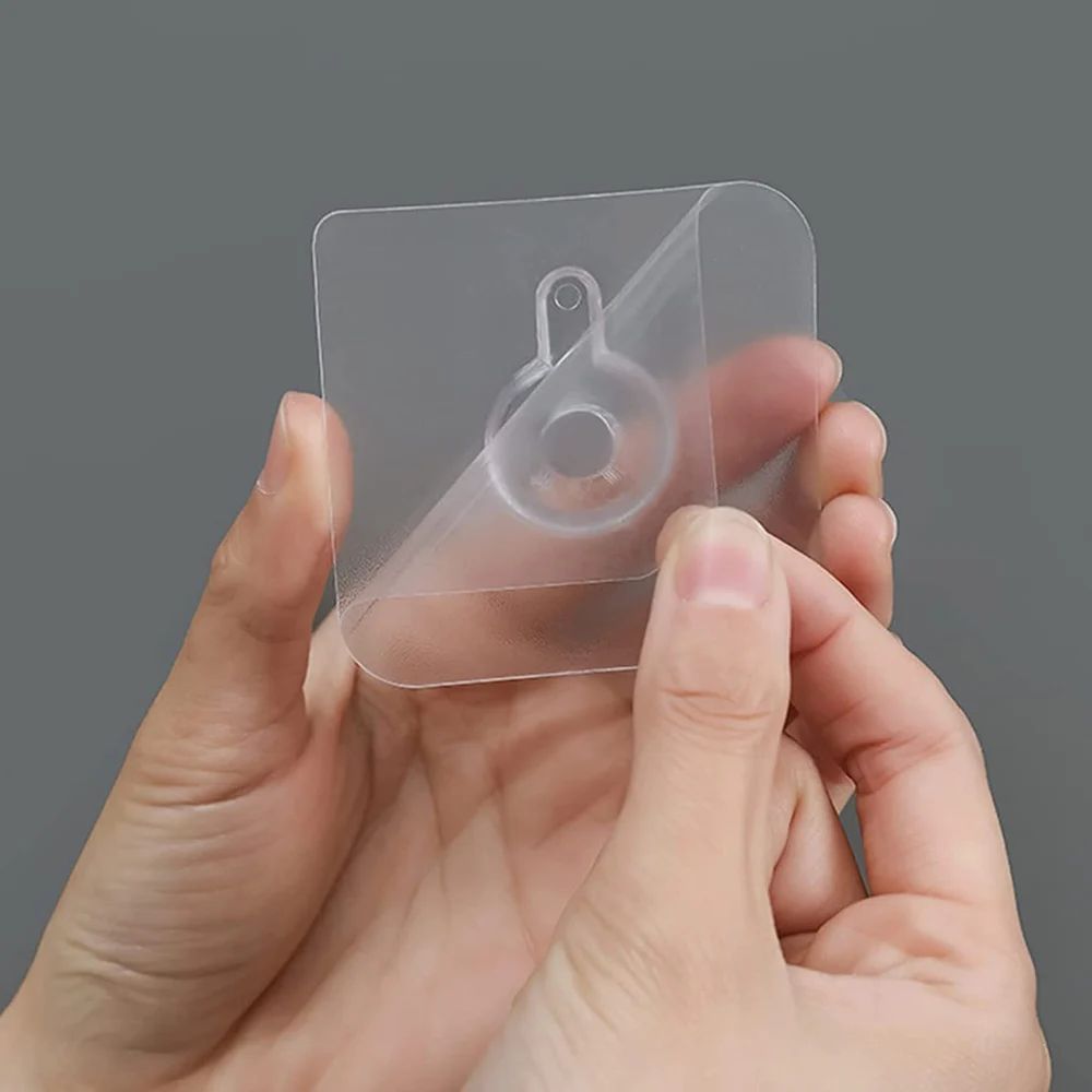 "Stick & Hang Like Magic! โ Heavy Duty Transparent Hooks" ๐ฉ๐ฎ(Pack of 10)