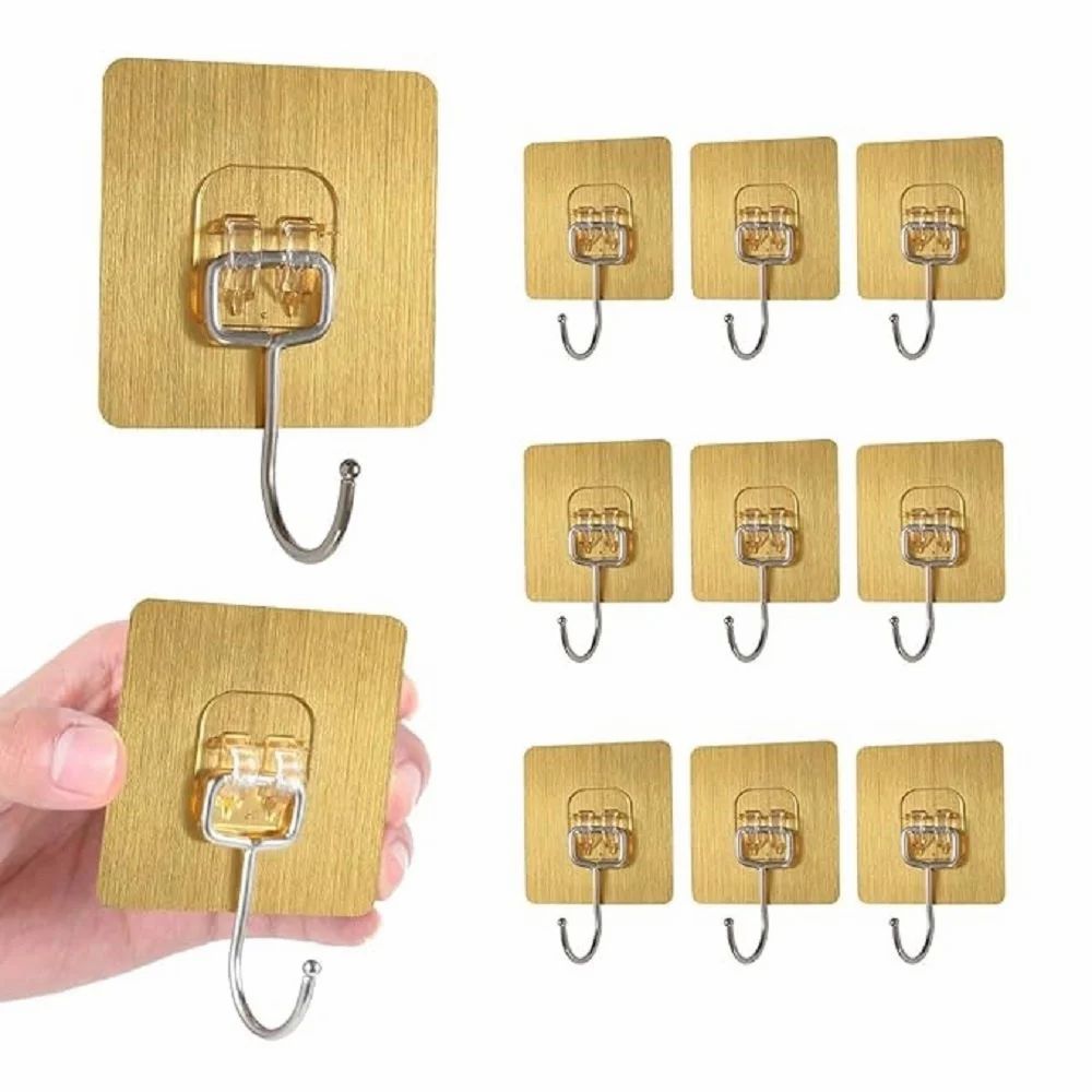 "EliteGold Hooks β Strong, Stylish & Damage-Free!" pack of