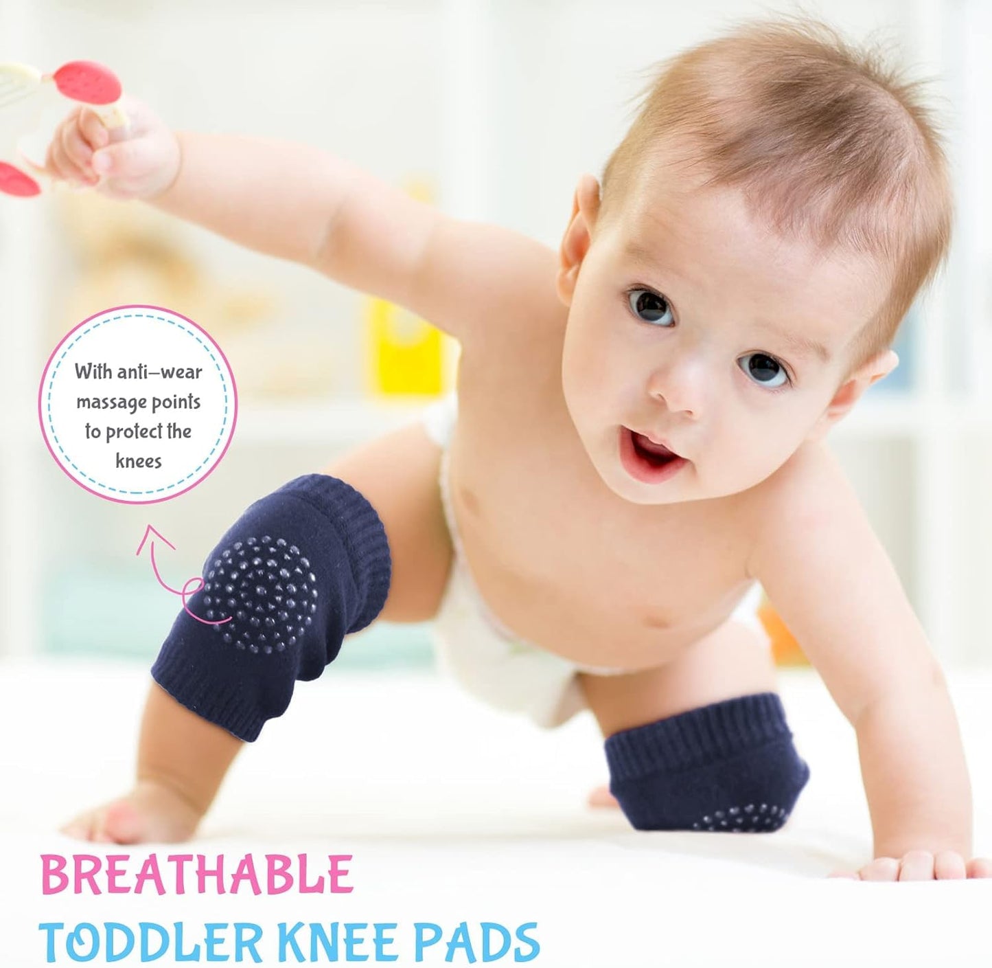"Tiny Knees, Big Protection! – Soft Baby Knee Pads (2-Pair Set)"