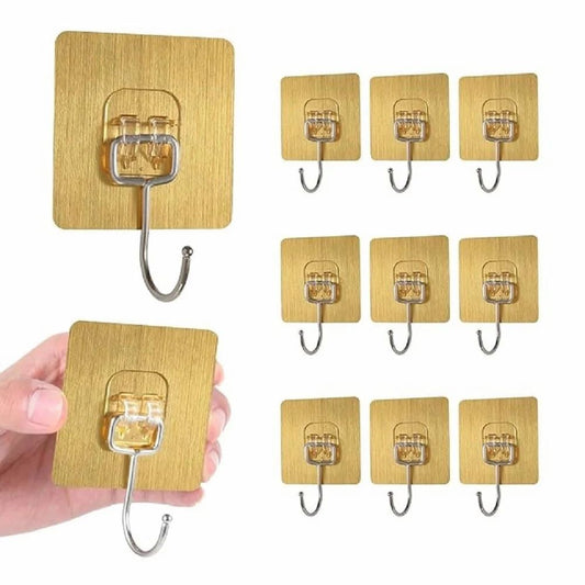 "EliteGold Hooks – Strong, Stylish & Damage-Free!" pack of