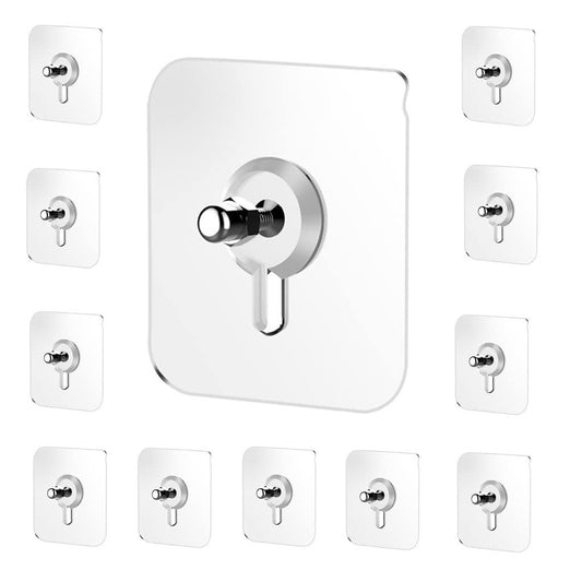 "Stick & Hang Like Magic! – Heavy Duty Transparent Hooks" 🎩🔮(Pack of 10)