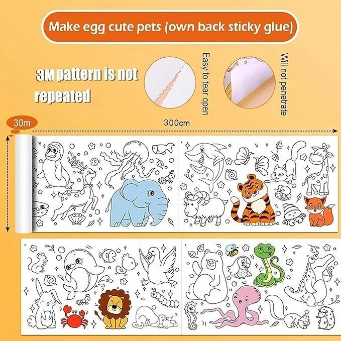 Unroll & Create! – Mess-Free Drawing Paper for Little Artists" 🖍️👧