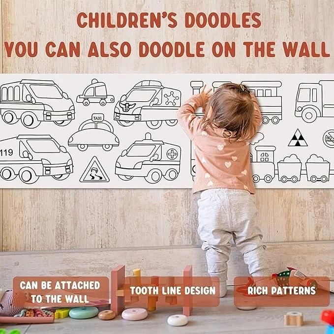 Unroll & Create! – Mess-Free Drawing Paper for Little Artists" 🖍️👧